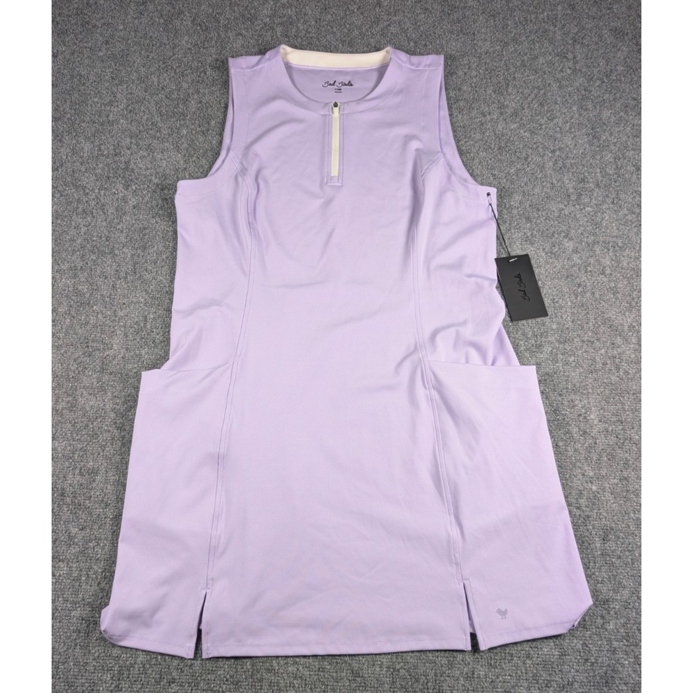 Bad Birdie Hybrid Dress Womens XL Lavender Sleeveless 1/4 Zip Golf Tennis NWT